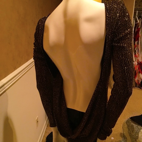 CLASSIC BACKLESS DRESS SPARKLE GOLD - Picture 3 of 4