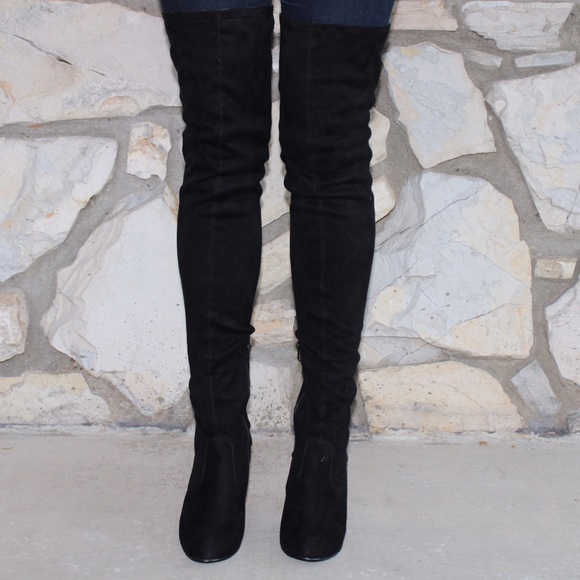 LAST SIZES Lace Up Over The Knee Thigh High Suede - Picture 4 of 4