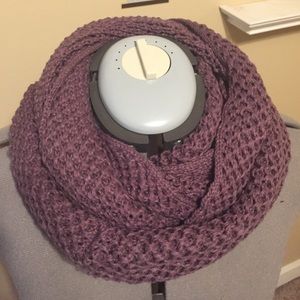 Cozy Purple knitted infinity scarf