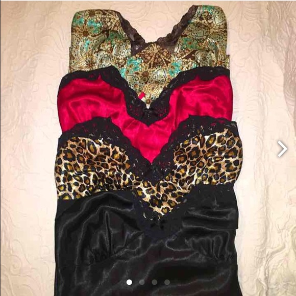 Four Slip Nightgowns, XL