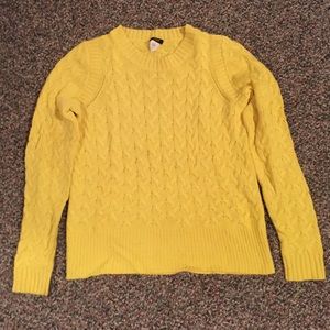 Yellow Cable knit sweater