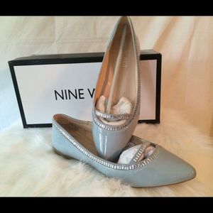 Nine West light blue flat shoes