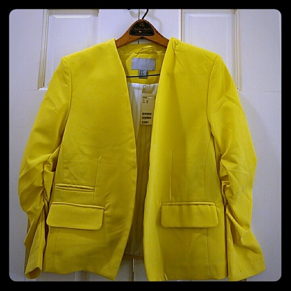 H&M Yellow Blazer Size 8: Tags still on!