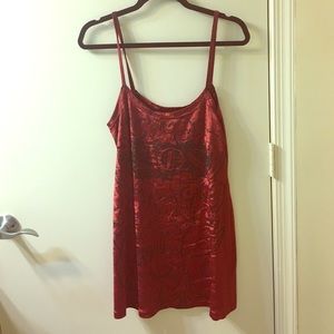 Caos Merlot Velvet Dress