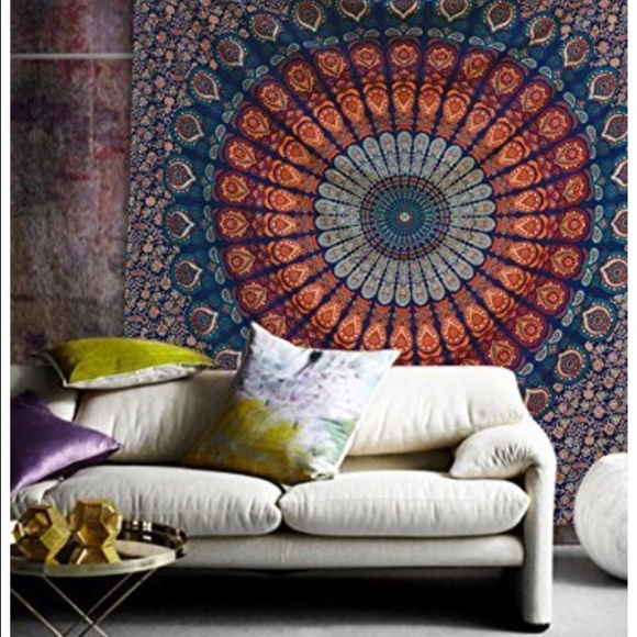 Hippie mandala floral tapestry