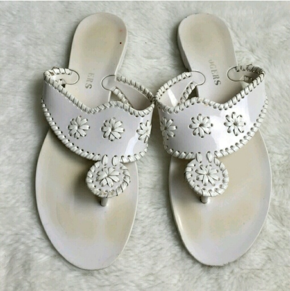 Jack Rogers white jelly sandals
