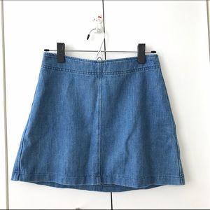 zara denim skirt