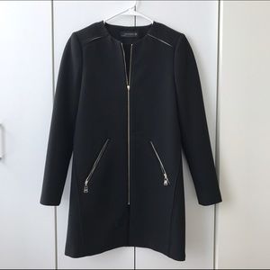 zara black coat
