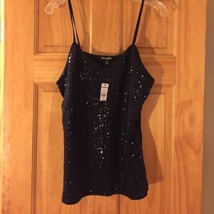 NWT Blue sequined cami