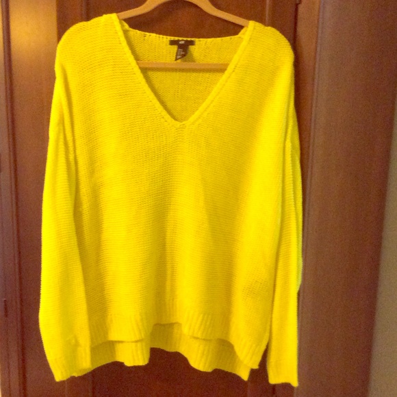 Bright yellow boyfriend sweater.