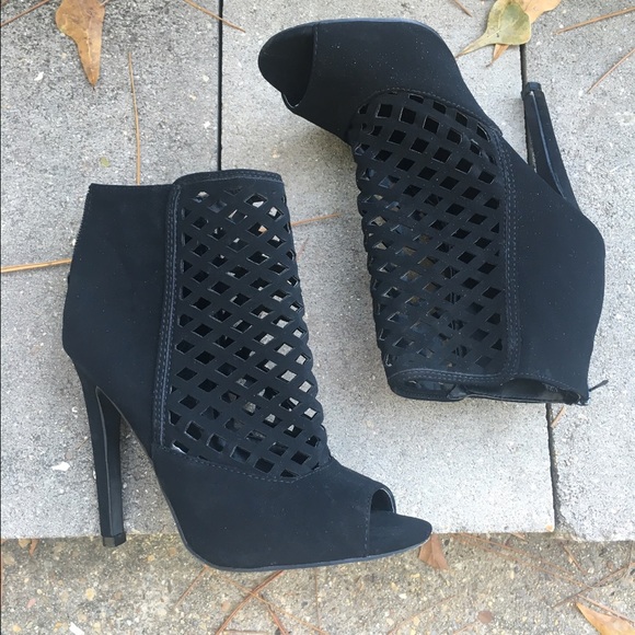 Charlotte Russe peep toe booties