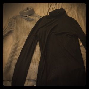 Black and gray turtlenecks