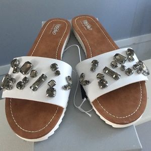 Mossimo White Jeweled Sandal