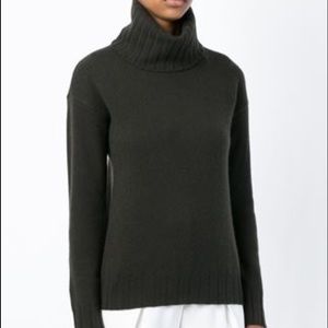NWT Theory Dark Green cashmere sweater size petite