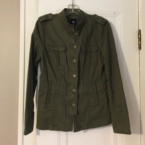 Gap olive Green military style jacket M