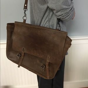 J. Crew artisan leather messenger bag