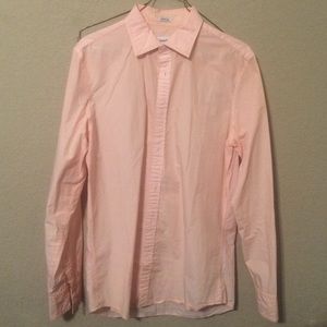 Pink, Calvin Klein button down dress shirt