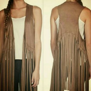 Ladies fringe vest