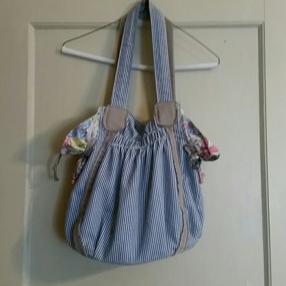 Thirty-one overall striped & floral purse