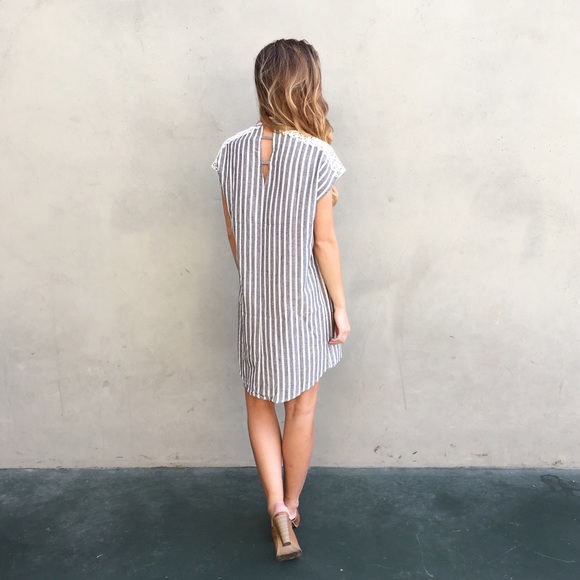 striped shirt dress - Picture 2 of 4