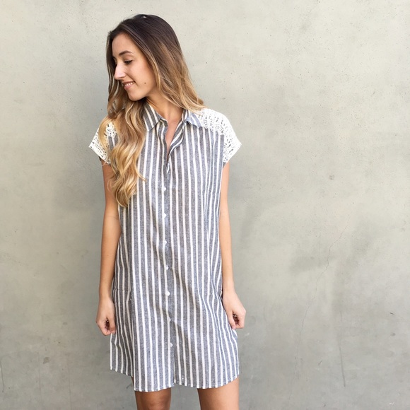 striped shirt dress - Picture 3 of 4