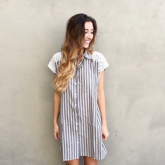 striped shirt dress - Picture 4 of 4