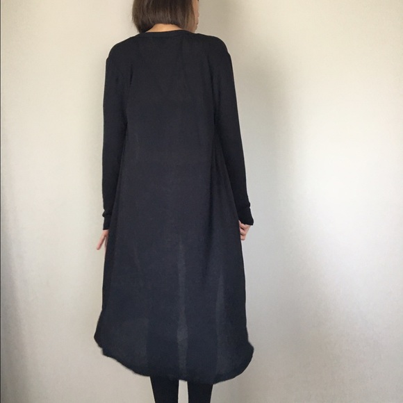 Soft Luxe long duster cardigan in Black. Sold out - Picture 3 of 4