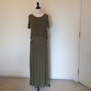 Bordeaux olive jersey maxi, size small, worn once