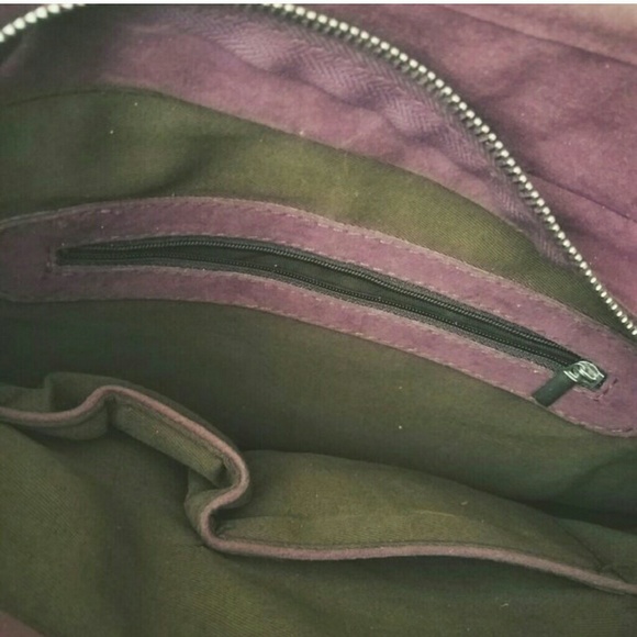 Purple Fringe Boho Crossbody Bag - Braided Strap - Picture 3 of 4