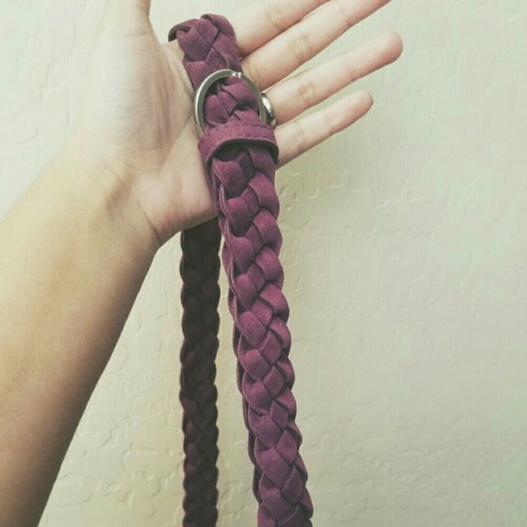 Purple Fringe Boho Crossbody Bag - Braided Strap - Picture 4 of 4