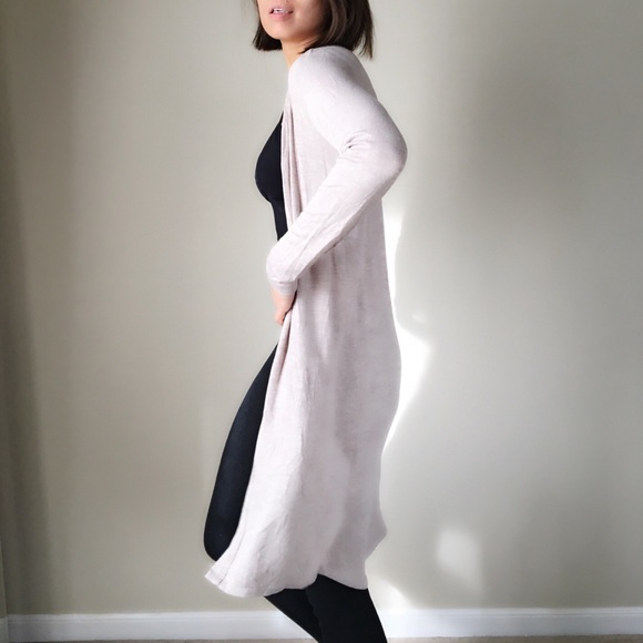 LAST PIECE Luxe long open front cardigan - Picture 4 of 4