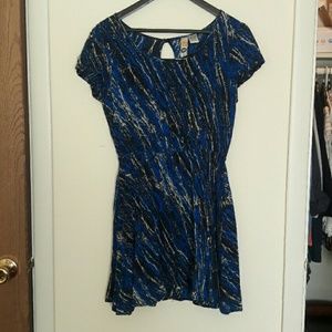 Blue patterned dress