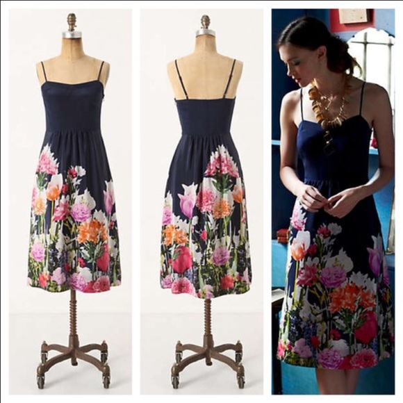 Moulinette Soeurs Floral Silk Dress Aven Blooms