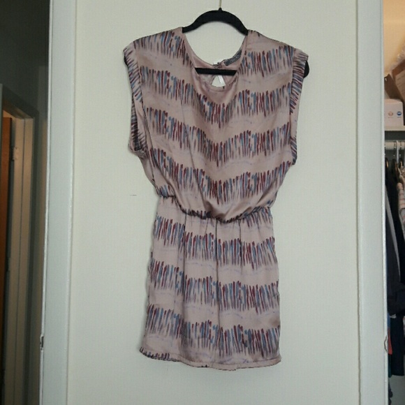 "Slash Print Pattern" Dress