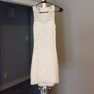 White lace dress with gorgeous back cutout