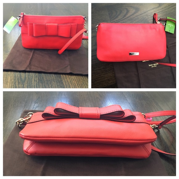 NWT Kate Spade Crossbody Bag Geranium Red - Picture 2 of 4