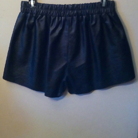 Faux leather shorts