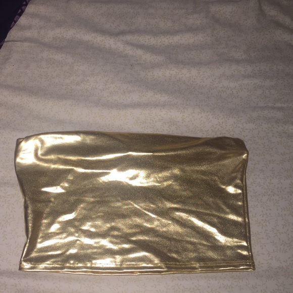 Gold tube top