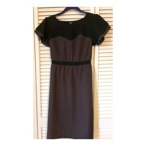 Black and dark purple dress