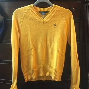 Iike new! yellow polo sweater. Great quality!