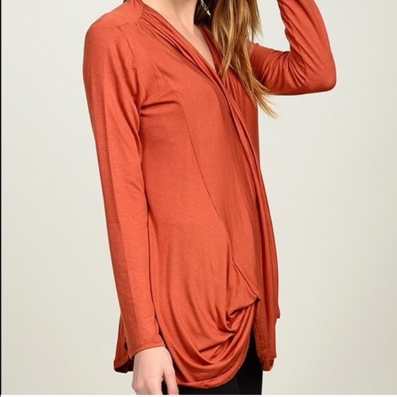 Bellino "Surplice Top"- Rust. - Picture 2 of 3