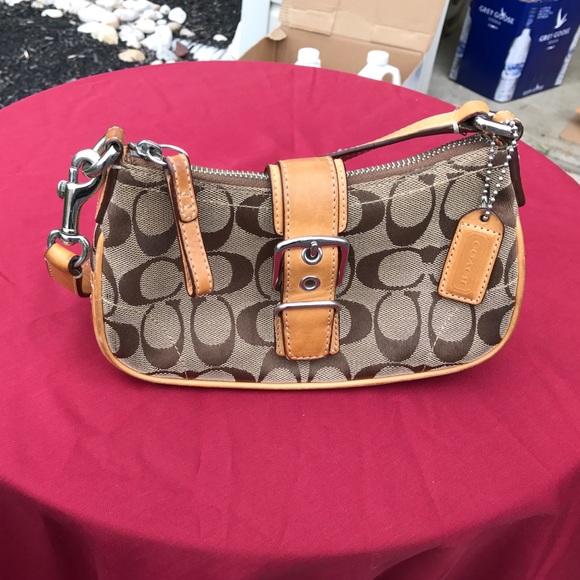 Tan Coach Purse- Used