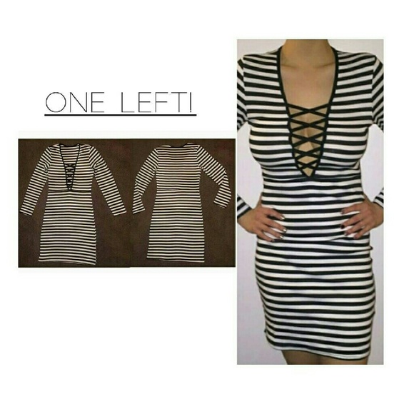 Black and White Striped Dress