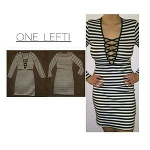 Black and White Striped Dress