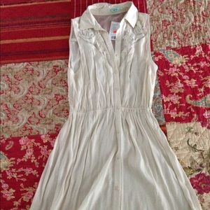 Ivory button down dress