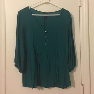Old Navy deep teal blouse- size small