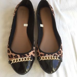 Leopard print flats