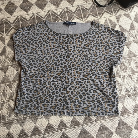 French Connection leopard pattern cropped top
