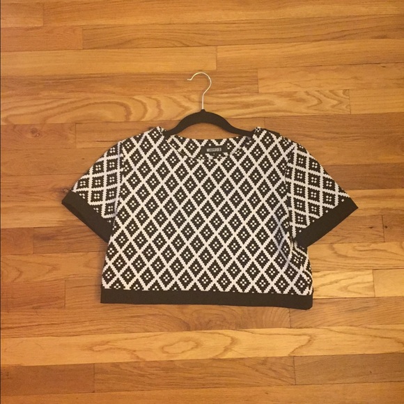 Black and white crop top from Missguided