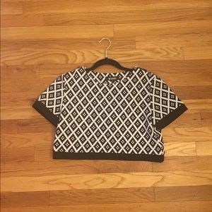 Black and white crop top from Missguided